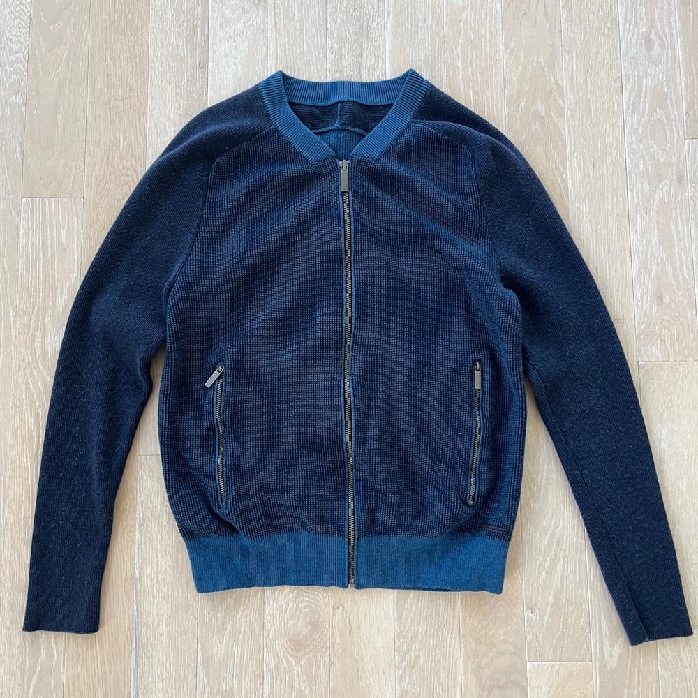 Calvin Klein Blue Zip up Sweater - Size M